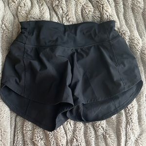 lululemon black sped up mid-rise tall